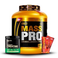 Mass Pro 6.6Lbs Cookies+Creatina Optimun Nutrition 300Gr+2 Diabolus